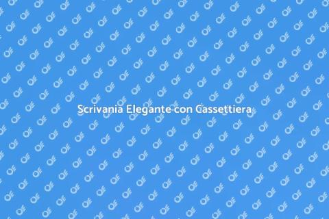 Scrivania con Cassettiera in Legno