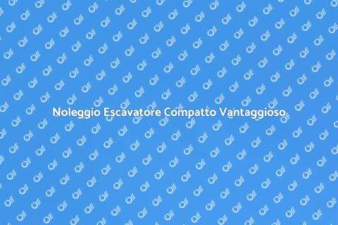 Affitto Escavatore Compatto Ideale