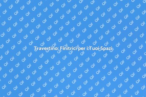 Finitrici in Travertino: Eleganza Naturale