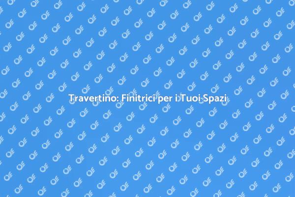 Finitrici in Travertino: Design e Qualità