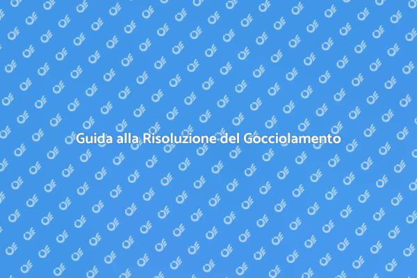 Come Affrontare un Gocciolamento
