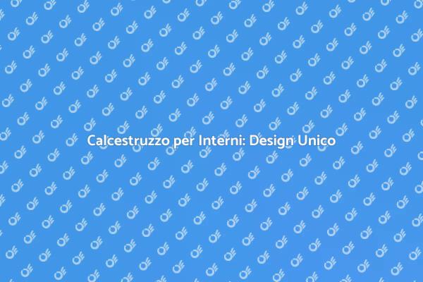 Innovazione con il Calcestruzzo per Interni