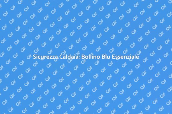 Bollino Blu: Garanzia di Sicurezza Caldaia
