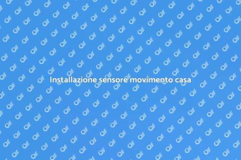Sensore di movimento per illuminazione