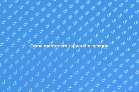 Manutenzione tapparelle in legno