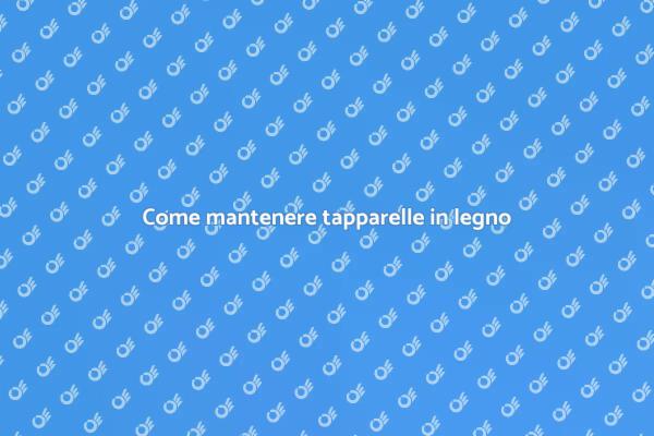 Cura delle tapparelle in legno