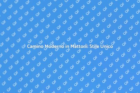 Camino in Mattoni Moderno: Eleganza