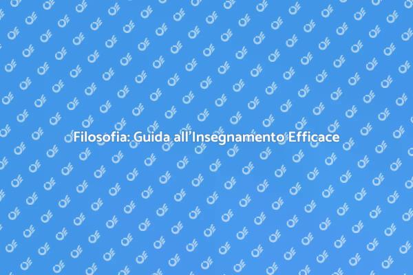 Insegnare Filosofia: Scopri il Tuo Insegnante