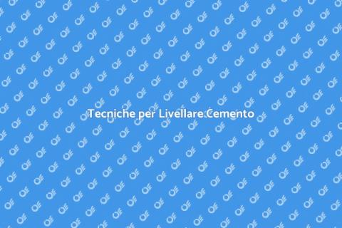 Livellare Superficie in Cemento