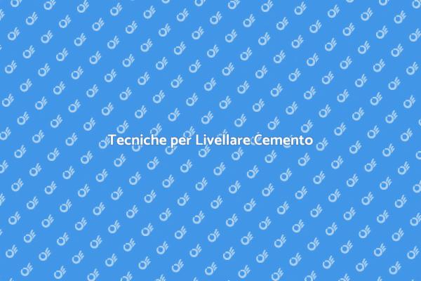 Come Livellare una Superficie in Cemento