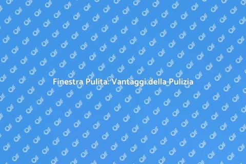 Pulizia Vetri Professionale: Scopri di Più