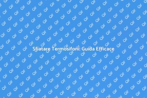 Kit per Sfiatare i Termosifoni