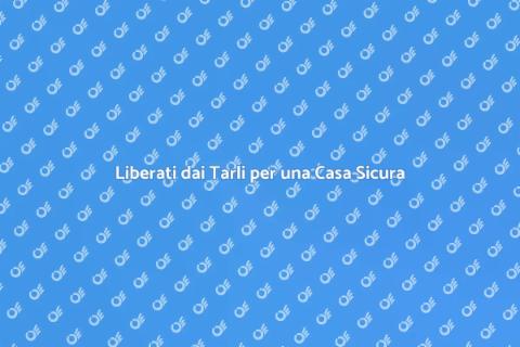 Disinfestazione Tarli: Proteggi Casa