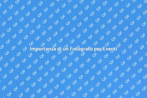 Fotografo per Eventi Temporanei