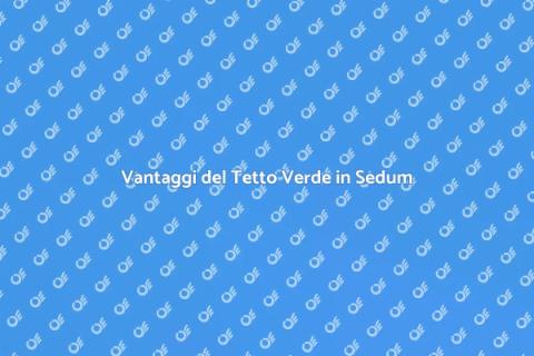 Tetto in Sedum: Sostenibilità e Design