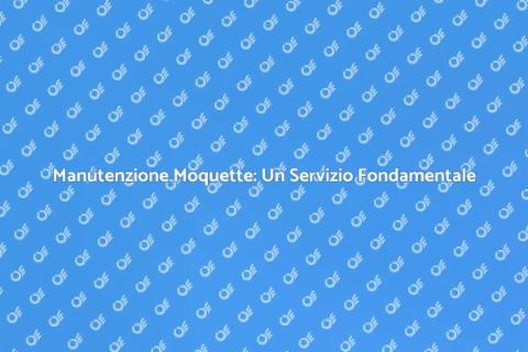 Pulizia Moquette in Edilizia Essenziale