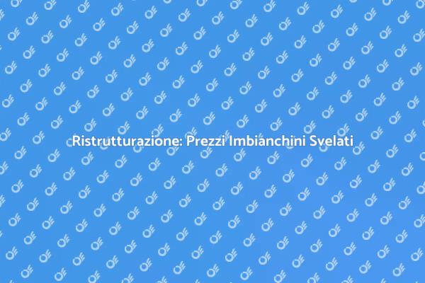 Ristruttura la tua Casa: Costi Imbianchino
