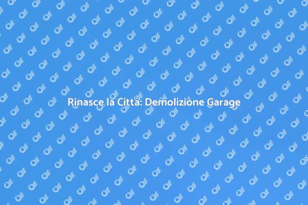 Garage Dismesso: Un Nuovo Inizio Urbano