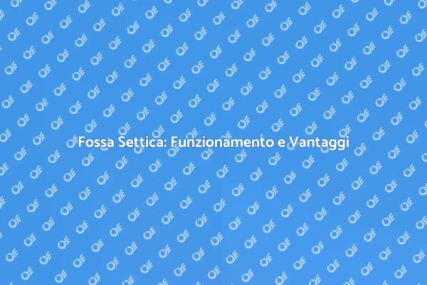 Fossa Settica: Tutto Quello che Devi Sapere