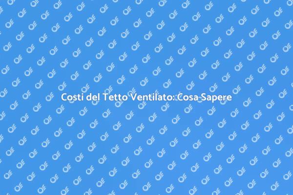 Tetto Ventilato: Progettazione e Costi