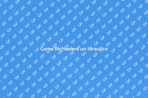 Intervento Idraulico: Come Procedere