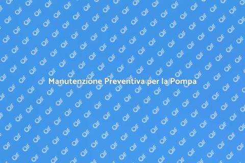 Manutenzione Pompa di Raccolta Essenziale