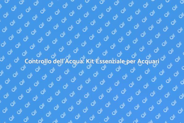 Importanza del Monitoraggio dell'Acqua