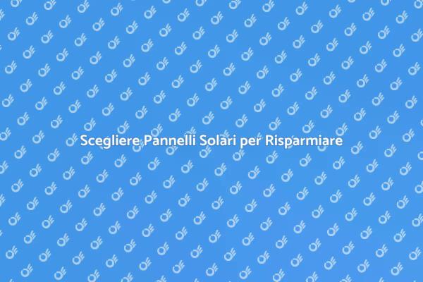 Investi nel Futuro con i Pannelli Solari