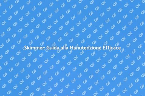 Coordinamento Skimmer: Manutenzione Piscina