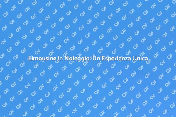 Trasforma il tuo Evento con una Limousine