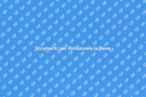 Attrezzatura per Rimozione Neve Invernale