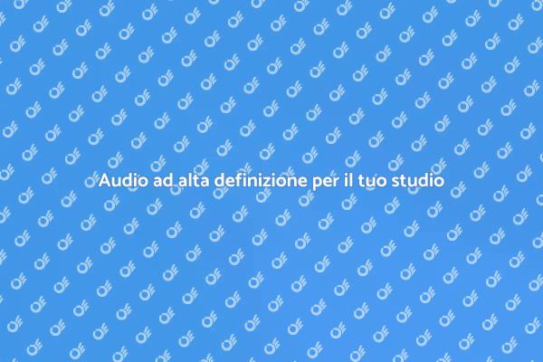 Trasforma il tuo studio con audio HD