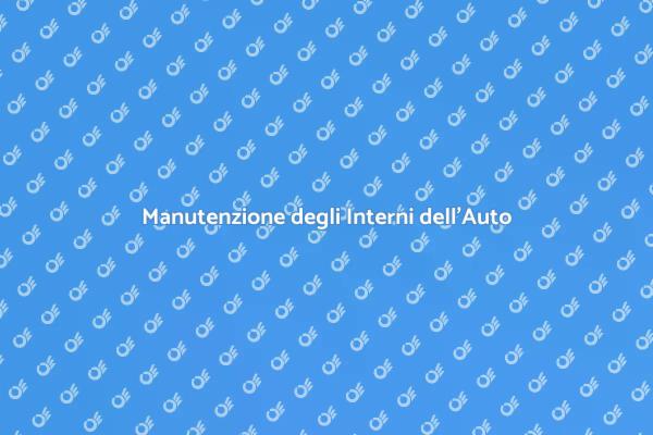 Come Mantenere Gli Interni dell'Auto Puliti