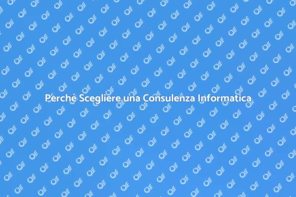 Consulenza Informatica: Un Necessità Oggi