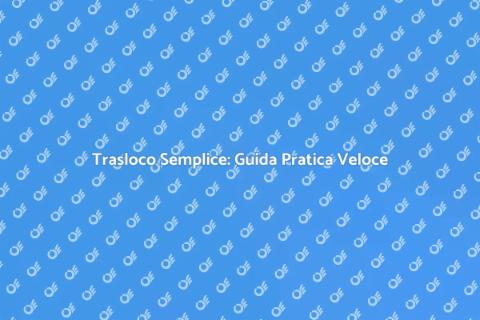 Trasloco Facile: Guida Breve e Pratica