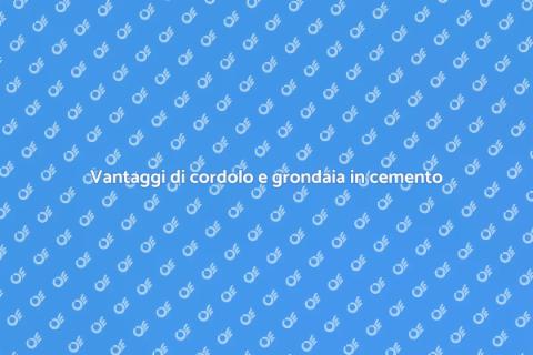 Costruire cordolo e grondaia in cemento
