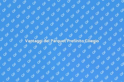 Installazione Parquet Prefinito Ciliegio