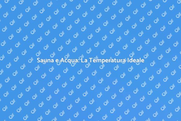 Comfort Domestico: Sauna vs Acqua
