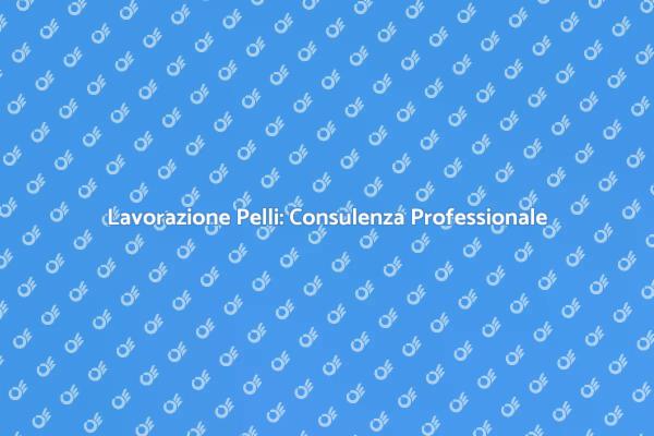 Scopri l'Arte della Lavorazione Pelli