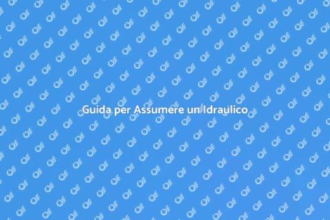 Assumere un Idraulico Professionista
