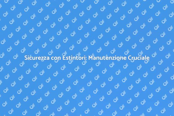 Estintori Omologati: Manutenzione Essenziale