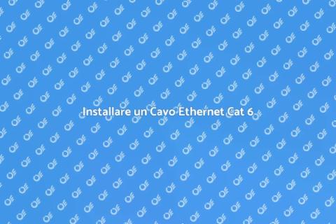 Far Passare Cavo Ethernet Cat 6