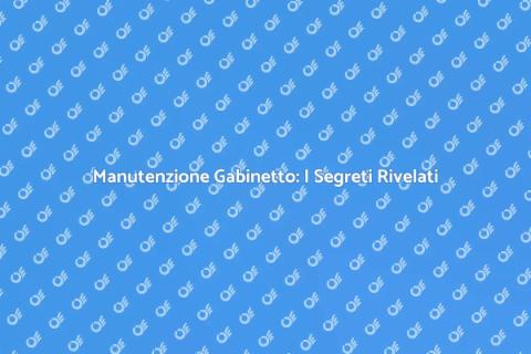 Manutenzione del Gabinetto: Guida Essenziale
