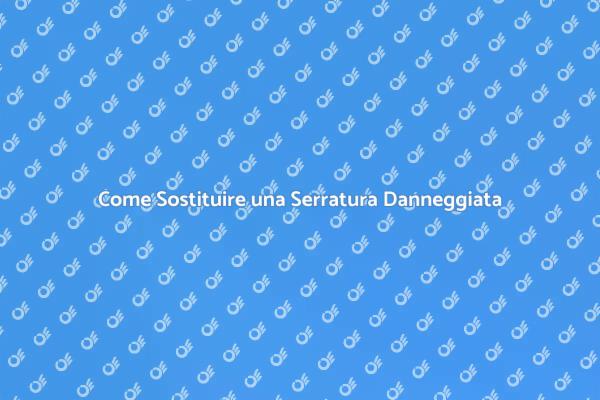 Sostituzione Serratura: Ecco Come Fare