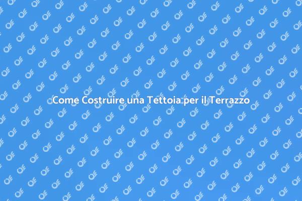 Rendi il Tuo Terrazzo Confortevole con una Tettoia