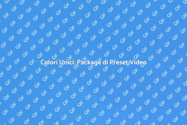 Elevare i Video con Preset Creativi