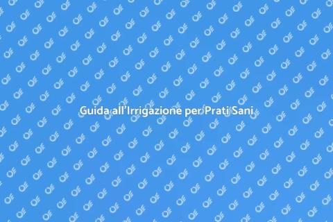 Irrigazione per il Prato: Guida Completa