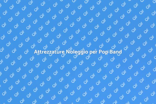 Attrezzature per Concerti di Pop Band
