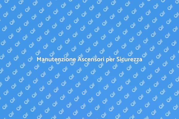 Sicurezza con l'Assistenza Ascensori