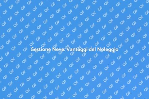 Noleggio Macchinari per Neve Efficace
